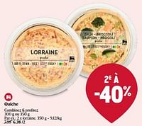 Promotions Quiche lorraine - Produit Maison - Delhaize - Valide de 20/06/2024 à 26/06/2024 chez Delhaize