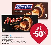 Promotions Snack glacé mars - Mars - Valide de 20/06/2024 à 26/06/2024 chez Delhaize