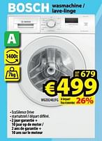 Promoties Bosch wasmachine - lave-linge wge02402fg - Bosch - Geldig van 19/06/2024 tot 26/06/2024 bij ElectroStock