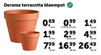 Promoties Deroma terracotta bloempot - Deroma - Geldig van 19/06/2024 tot 30/06/2024 bij Aveve