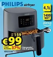 Promoties Philips airfryer hd9255-60 - Philips - Geldig van 19/06/2024 tot 26/06/2024 bij ElectroStock