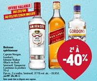 Promotions Vodka, smirnoff - Smirnoff - Valide de 20/06/2024 à 26/06/2024 chez Delhaize