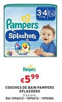 Promotions Couches de bain pampers splashers - Pampers - Valide de 19/06/2024 à 24/06/2024 chez Trafic