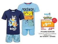 Promotions Pyjama garcon - Pokemon - Valide de 19/06/2024 à 24/06/2024 chez Trafic