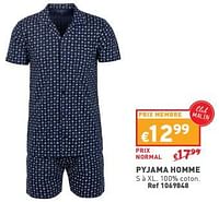 Promotions Pyjama homme - Produit maison - Trafic  - Valide de 19/06/2024 à 24/06/2024 chez Trafic