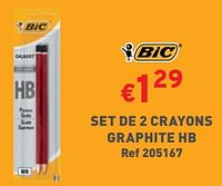 Promotions Set de 2 crayons graphite hb - BIC - Valide de 19/06/2024 à 24/06/2024 chez Trafic