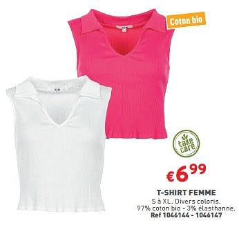 Promotions T-shirt femme - Produit maison - Trafic  - Valide de 19/06/2024 à 24/06/2024 chez Trafic