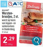 Promoties Worsten- broodjes - DELICATO - Geldig van 24/06/2024 tot 30/06/2024 bij Aldi