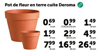 Promotions Pot de fleur en terre cuite deroma - Deroma - Valide de 19/06/2024 à 30/06/2024 chez Aveve