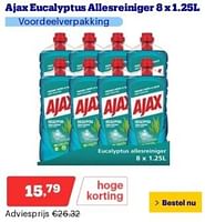 Promoties Ajax eucalyptus allesreiniger - Ajax - Geldig van 17/06/2024 tot 23/06/2024 bij Bol.com
