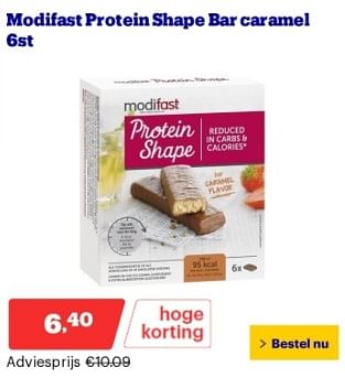 Promoties Modifast protein shape bar caramel - Modifast - Geldig van 17/06/2024 tot 23/06/2024 bij Bol.com