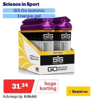 Promoties Science in sport sis go lsotonic energie gel - SIS - Geldig van 17/06/2024 tot 23/06/2024 bij Bol.com