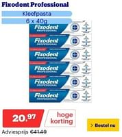 Promoties Fixodent professional kleefpasta - Fixodent - Geldig van 17/06/2024 tot 23/06/2024 bij Bol.com
