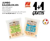 Promoties Jumbo blokjes jong kaas - Huismerk - Jumbo - Geldig van 19/06/2024 tot 25/06/2024 bij Jumbo