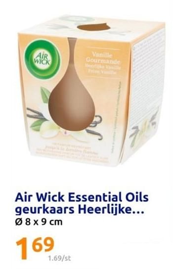 Promoties Air wick essential oils geurkaars heerlijke - Airwick - Geldig van 19/06/2024 tot 25/06/2024 bij Action
