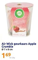 Promoties Air wick geurkaars apple crumble - Airwick - Geldig van 19/06/2024 tot 25/06/2024 bij Action
