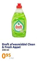 Promoties Dreft afwasmiddel clean + fresh appel - Dreft - Geldig van 19/06/2024 tot 25/06/2024 bij Action