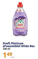 Promoties Dreft platinum afwasmiddel wilde bes - Dreft - Geldig van 19/06/2024 tot 25/06/2024 bij Action