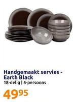 Promoties Handgemaakt servies - earth black - Huismerk - Action - Geldig van 19/06/2024 tot 25/06/2024 bij Action
