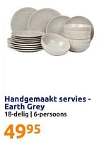 Promoties Handgemaakt servies - earth grey - Huismerk - Action - Geldig van 19/06/2024 tot 25/06/2024 bij Action