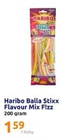 Promoties Haribo balla stixx flavour mix f!zz - Haribo - Geldig van 19/06/2024 tot 25/06/2024 bij Action