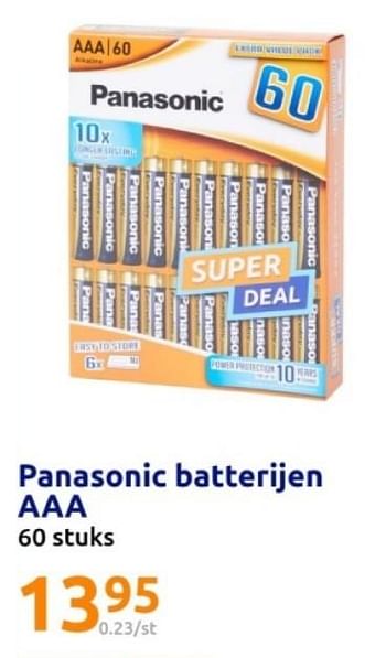 Promoties Panasonic batterijen aaa - Panasonic - Geldig van 19/06/2024 tot 25/06/2024 bij Action
