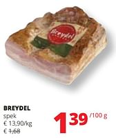 Promoties Breydel spek - Breydel - Geldig van 20/06/2024 tot 03/07/2024 bij Spar (Colruytgroup)