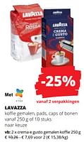 Promoties Crema e gusto gemalen koffie - Lavazza - Geldig van 20/06/2024 tot 03/07/2024 bij Spar (Colruytgroup)