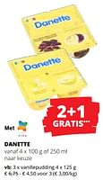 Promoties Danette vanillepudding - Danone - Geldig van 20/06/2024 tot 03/07/2024 bij Spar (Colruytgroup)