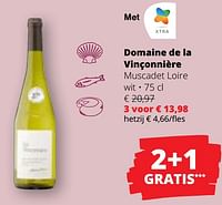 Promoties Domaine de la vinçonnière muscadet loire wit - Witte wijnen - Geldig van 20/06/2024 tot 03/07/2024 bij Spar (Colruytgroup)