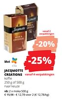 Promoties Jacqmotte creations koffie moka - JACQMOTTE - Geldig van 20/06/2024 tot 03/07/2024 bij Spar (Colruytgroup)