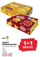 Promoties Jimmy’s supreme nachos met salsa of cheese - Jimmy's - Geldig van 20/06/2024 tot 03/07/2024 bij Spar (Colruytgroup)