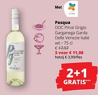 Promoties Pasqua doc pinot grigio garganega garda delle venezie wit - Witte wijnen - Geldig van 20/06/2024 tot 03/07/2024 bij Spar (Colruytgroup)