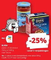 Promoties Pizza a casa tomatenbasis voor pizza - Elvea - Geldig van 20/06/2024 tot 03/07/2024 bij Spar (Colruytgroup)