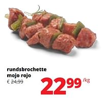 Promoties Rundsbrochette mojo rojo - Huismerk - Spar Retail - Geldig van 20/06/2024 tot 03/07/2024 bij Spar (Colruytgroup)