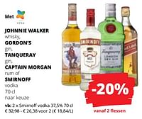 Promoties Smirnoff vodka - Smirnoff - Geldig van 20/06/2024 tot 03/07/2024 bij Spar (Colruytgroup)
