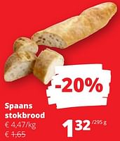 Promoties Spaans stokbrood - Huismerk - Spar Retail - Geldig van 20/06/2024 tot 03/07/2024 bij Spar (Colruytgroup)