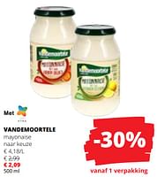 Promoties Vandemoortele mayonaise - Vandemoortele - Geldig van 20/06/2024 tot 03/07/2024 bij Spar (Colruytgroup)