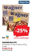 Promoties Wagner big city amsterdam of sydney - Original Wagner - Geldig van 20/06/2024 tot 03/07/2024 bij Spar (Colruytgroup)