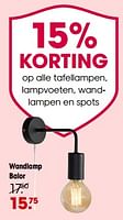 Promoties Wandlamp balor - Huismerk - Kwantum - Geldig van 24/06/2024 tot 28/06/2024 bij Kwantum