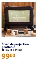 Promotions Écran de projection gonflable - Produit Maison - Action - Valide de 19/06/2024 à 25/06/2024 chez Action