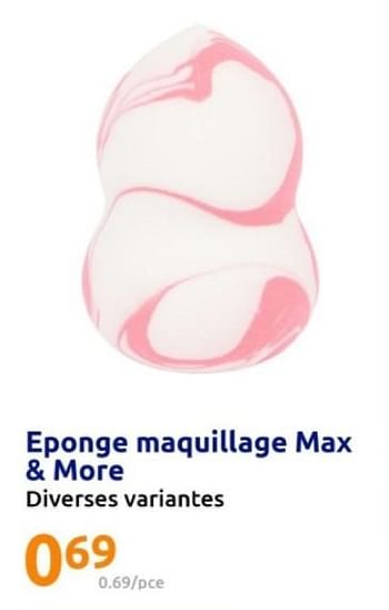 Promotions Eponge maquillage max + more - Max&More - Valide de 19/06/2024 à 25/06/2024 chez Action