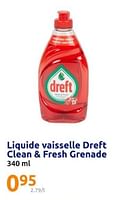 Promotions Liquide vaisselle dreft clean + fresh grenade - Dreft - Valide de 19/06/2024 à 25/06/2024 chez Action