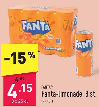 Promoties Fanta-limonade - Fanta - Geldig van 24/06/2024 tot 05/07/2024 bij Aldi