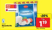 Promoties Mozzarella xxl - Milbona - Geldig van 26/06/2024 tot 02/07/2024 bij Lidl
