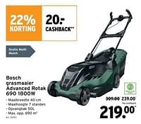 Promoties Bosch grasmaaier advanced rotak 690 - Bosch - Geldig van 19/06/2024 tot 25/06/2024 bij Gamma