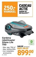 Promoties Gardena robotmaaier sileno life 750 - Gardena - Geldig van 19/06/2024 tot 25/06/2024 bij Gamma