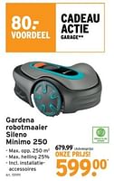 Promoties Gardena robotmaaier sileno minimo 250 - Gardena - Geldig van 19/06/2024 tot 25/06/2024 bij Gamma