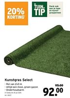 Promoties Kunstgras select - Huismerk - Gamma - Geldig van 19/06/2024 tot 25/06/2024 bij Gamma