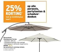Promoties Zweefparasol florida - Huismerk - Gamma - Geldig van 19/06/2024 tot 25/06/2024 bij Gamma